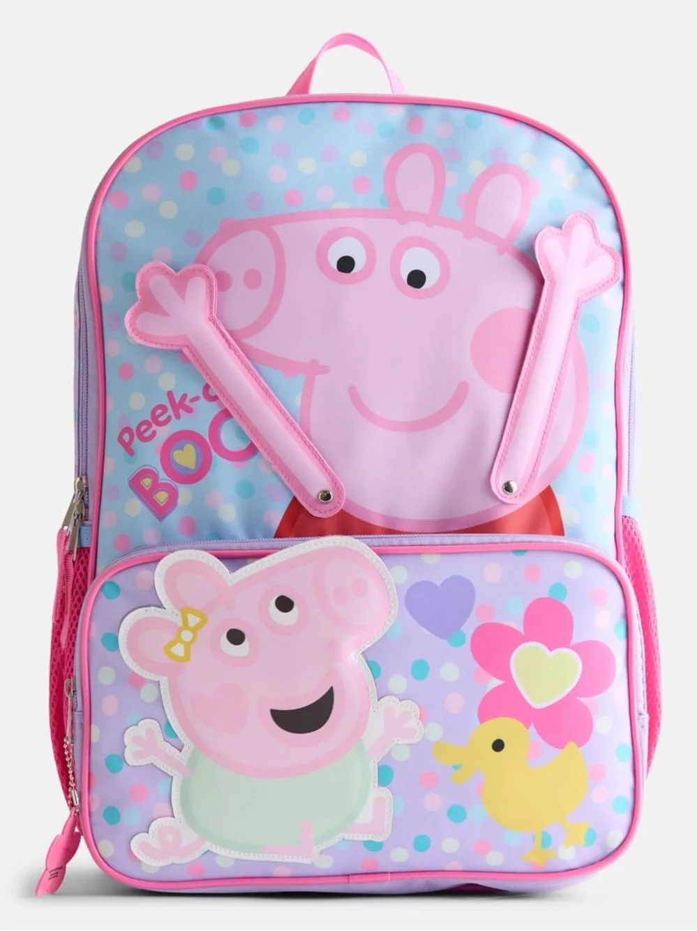 Peppa Pig Pink Kids Backpack with Peppa & Duck W